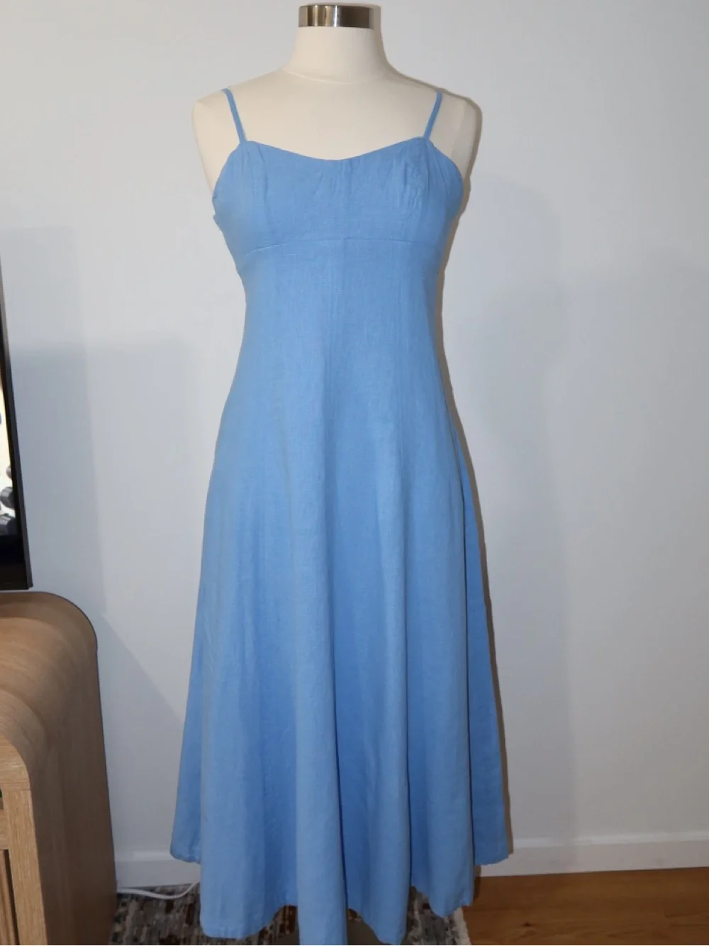Abercrombie Blue Linen Maxi Dress